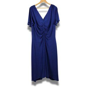 MAGGY LONDON Plus Size 14W Dress Flutter Sleeve